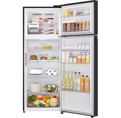LG 2 Door 493L GN-B452PQBK Top Freezer Fridge in Essence Matt Black GNB452PQBK