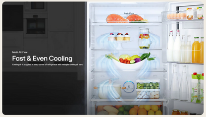 LG GN-B312PQMB 340L 2 Door Top Freezer Fridge in Dark Graphite Steel