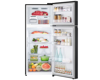 LG GN-B372PQBK 410L 2 Door Top Freezer Fridge in Essence Matt Black