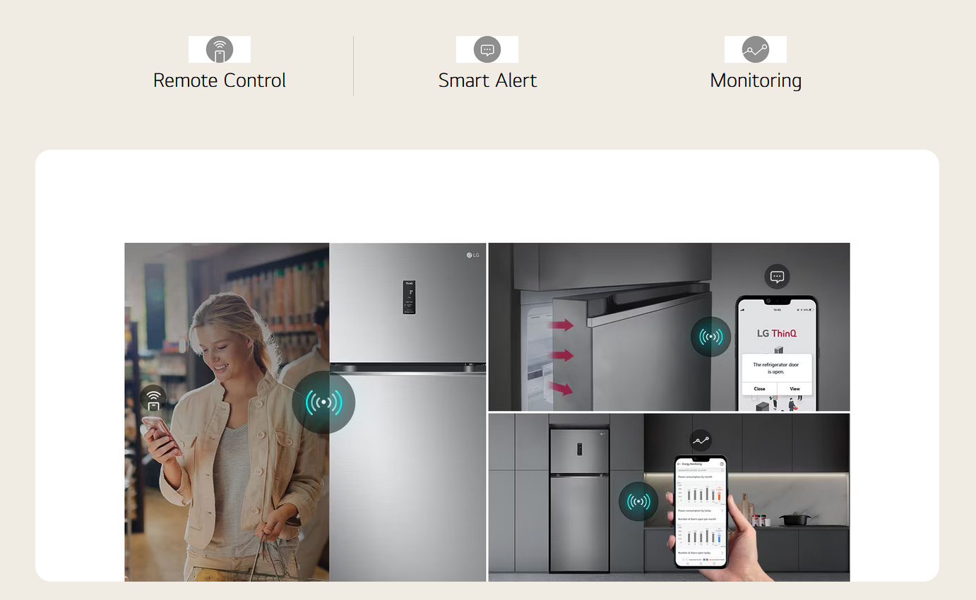 LG GN-B372PQBK 410L 2 Door Top Freezer Fridge in Essence Matt Black