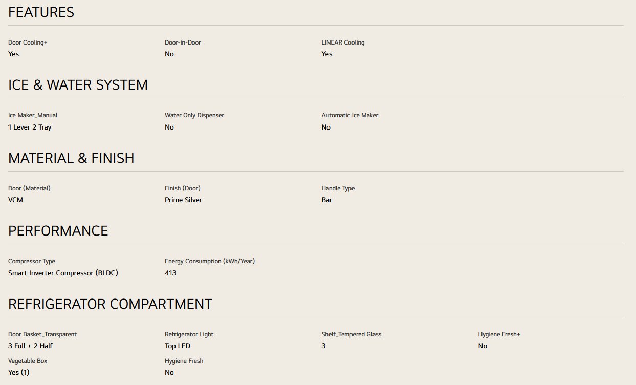 LG GN-C702HFCM 547l 2 Door Top Freezer Fridge in Platinum Silver Finish