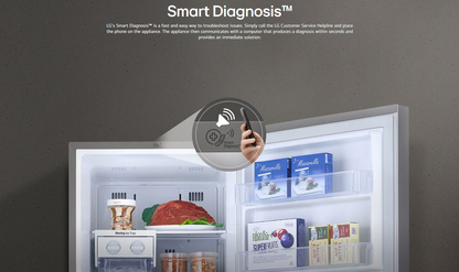 LG GN-C702HFCM 547l 2 Door Top Freezer Fridge in Platinum Silver Finish