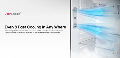 LG GN-C702HFCM 547l 2 Door Top Freezer Fridge in Platinum Silver Finish