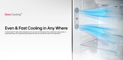 LG GN-C702HQCM 547L 2 Door Top Freezer Fridge in Beige