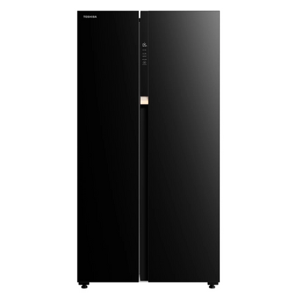 Toshiba 623L Side By Side Refrigerator Inverter GR-RS780WIPGY(22) / GRRS780WIPGY22 (Black Glass) Fridge Peti Sejuk