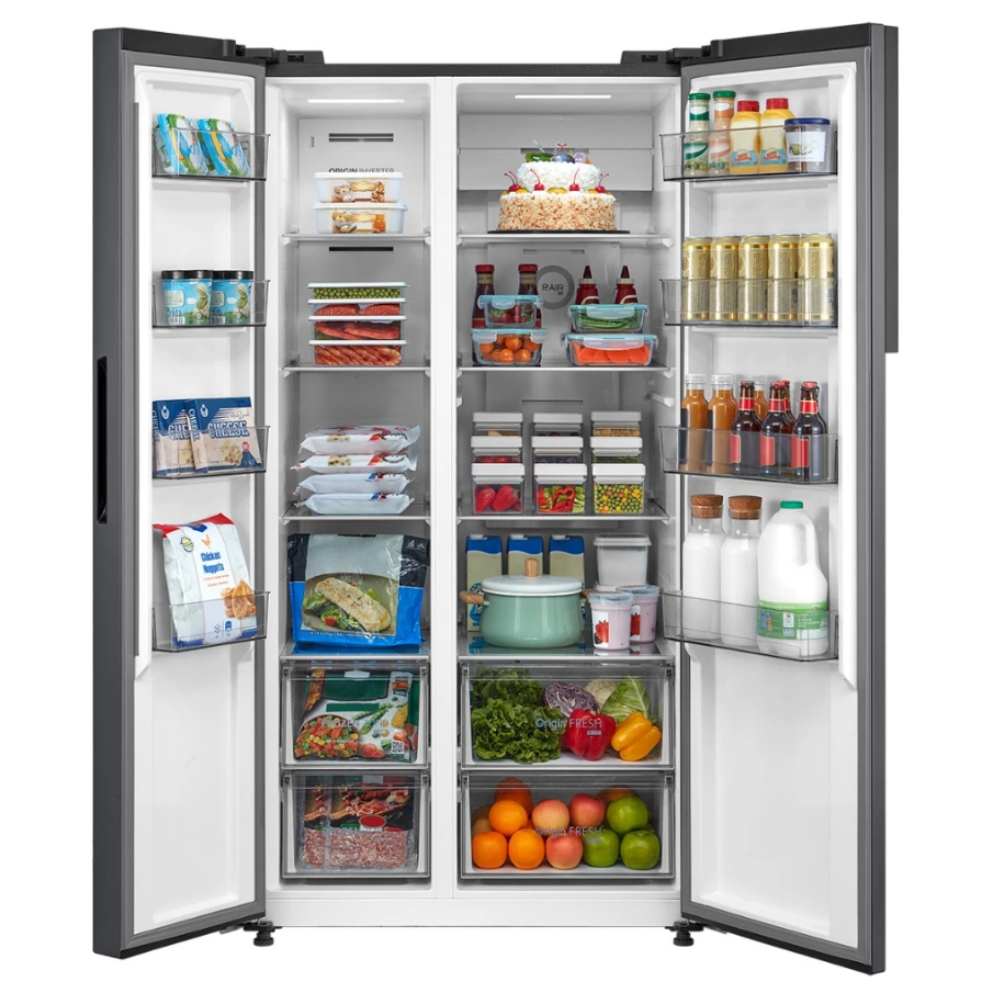 Toshiba 623L Side By Side Refrigerator Inverter GR-RS780WI-PMY(06) / GRRS780WIPMY06 (Morandi Grey) Fridge Peti Sejuk