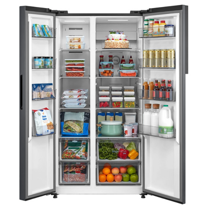Toshiba 623L Side By Side Refrigerator Inverter GR-RS780WI-PMY(06) / GRRS780WIPMY06 (Morandi Grey) Fridge Peti Sejuk