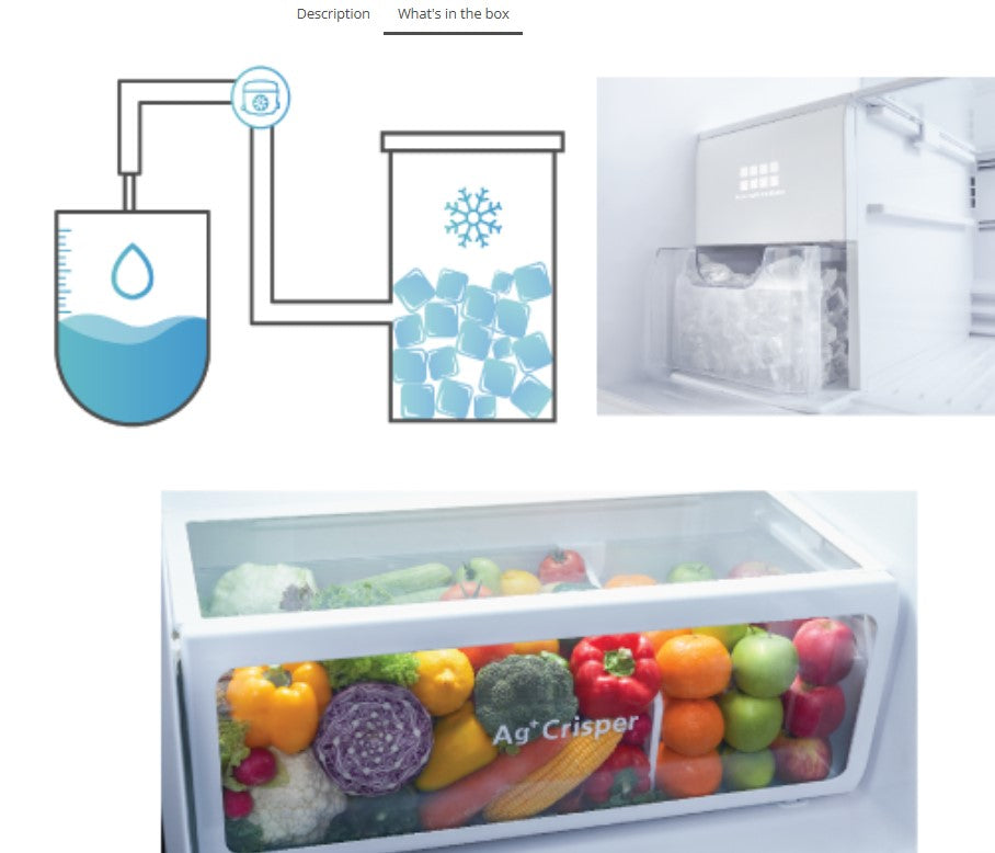 Toshiba Refrigerator 661L GR-AG66MA (XK) Inverter 2 Doors Duo Hybrid GRAG66MAXK Fridge