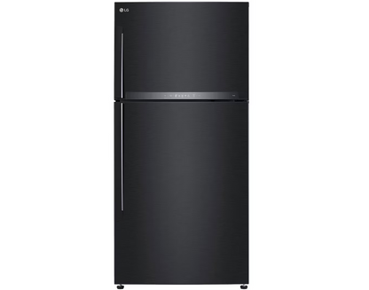 LG GR-H802HQHM 602L 2 Door Top Freezer Fridge in Black Metal Finish