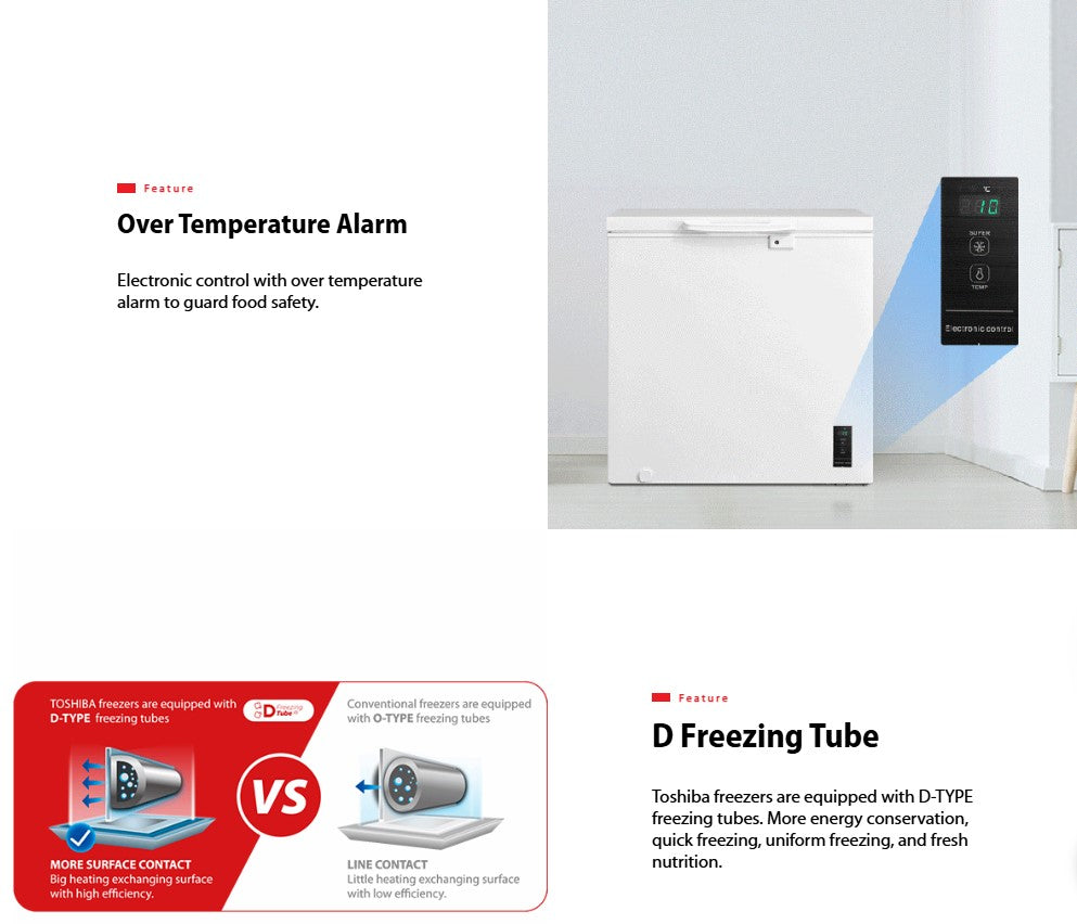 Toshiba 128L Chest Freezer GR-RC130CE-DMY(01) 2 in 1 Freezer or fridge Refrigerator GRRC130CEDMY