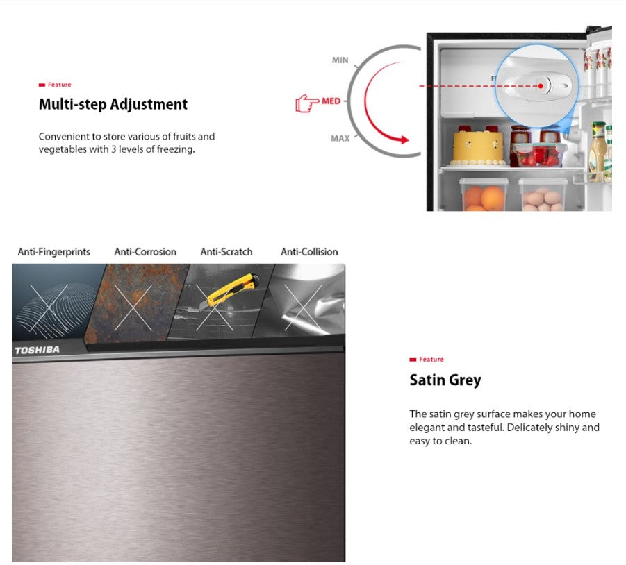 Toshiba 165L Single Door GR-RD208CM-DMY(37) Fridge GRRD208CMDMY37 Non-Inverter Refrigerator