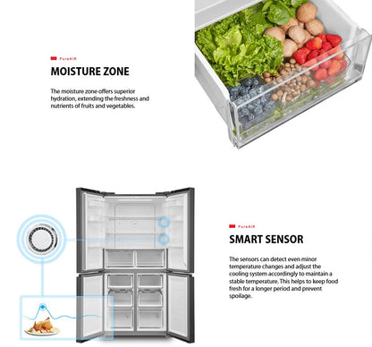 Toshiba 530L Multi Door Fridge GR-RF531WI-PMY(60E) / GRRF531WIPMY60E Inverter Refrigerator