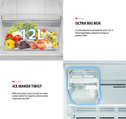 Toshiba 270L 2 door GR-RT300WE-PMY(UK) Inverter Refrigerator (Urban Black) GRRT300WEPMYUK Fridge