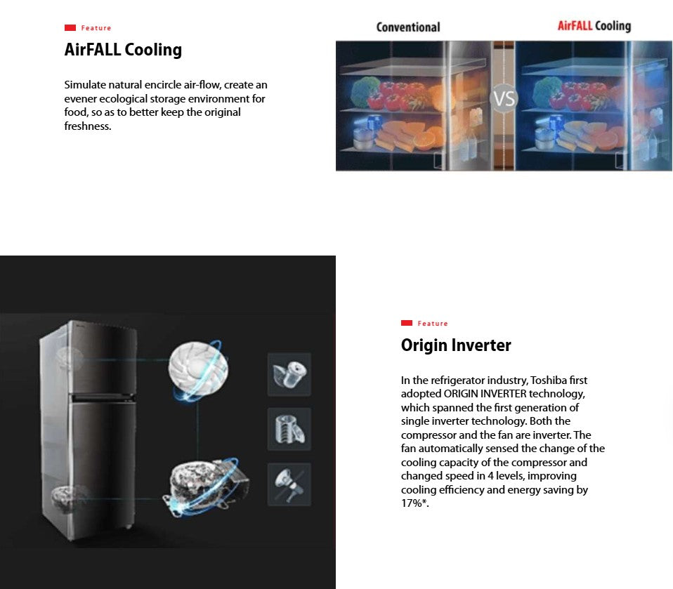 TOSHIBA 530L Inverter 2 Door Fridge Refrigerator GR-RT624WE-PMY(06) Morandi Gray / GRRT624WEPMY06