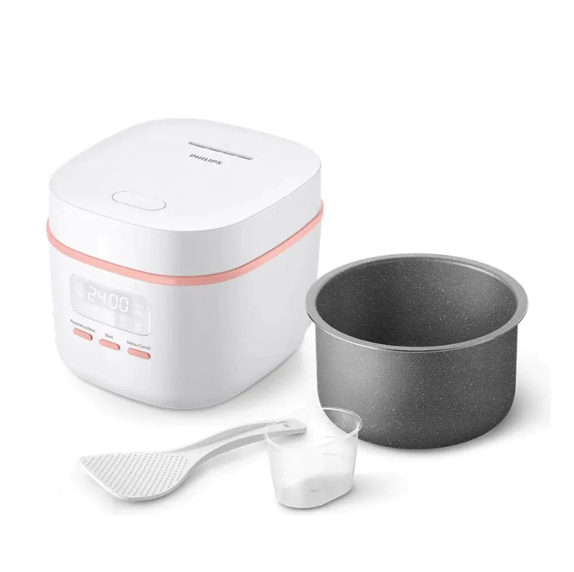 Philips 0.54L HD3064 3000 Series HD3064/62 (White and Pink) Periuk Nasi