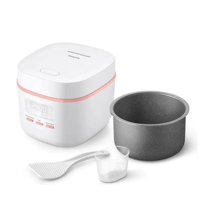 Philips 0.54L HD3064 3000 Series HD3064/62 (White and Pink) Periuk Nasi