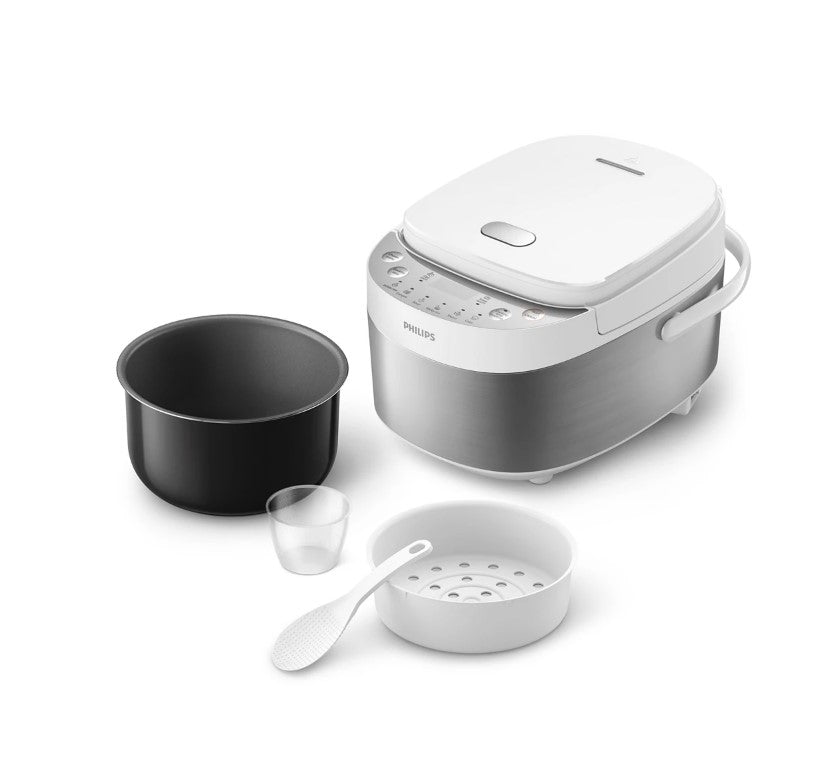Philips 0.85L HD3170 Mini Rice Cooker 3000 Series HD3170/62 (White and stainless steel )