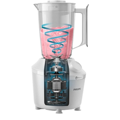 Philips 1L 3000 Series Blender HR2041/50 ProBlend System Blender (1L) with Mill + Additonal Jar HR2041 (White)