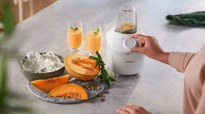 Philips 1L 3000 Series Blender HR2041/50 ProBlend System Blender (1L) with Mill + Additonal Jar HR2041 (White)