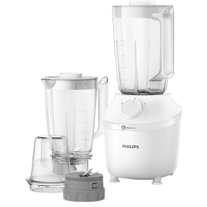 Philips 1L 3000 Series Blender HR2041/50 ProBlend System Blender (1L) with Mill + Additonal Jar HR2041 (White)
