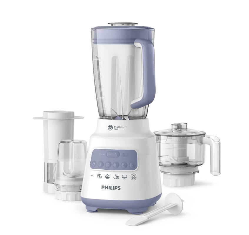 Philips Series 5000 Blender Core HR2223/01 ProBlend Crush Technology and Chopper / HR2223 2L Pengisar