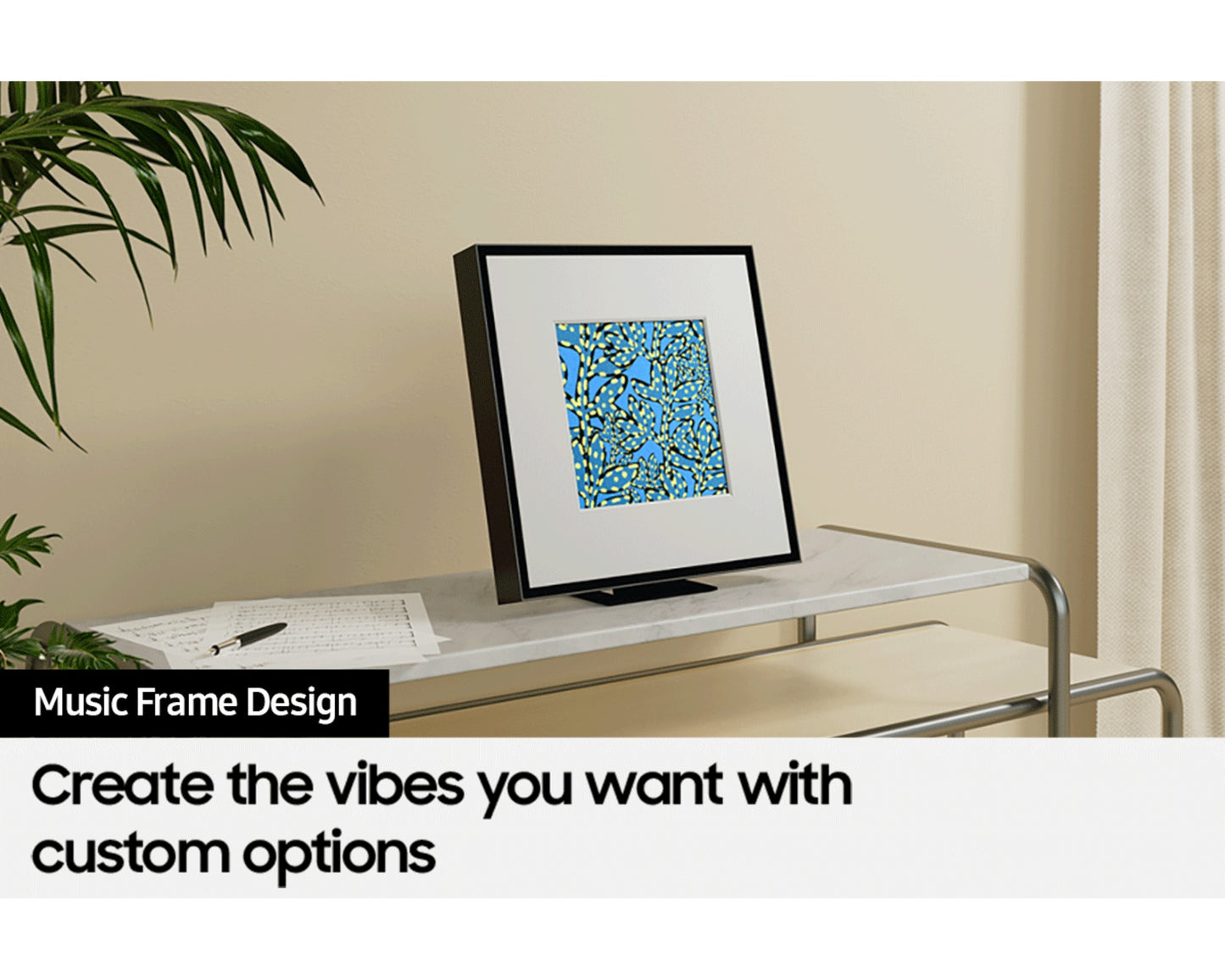 Samsung Music Frame HW-LS60D/XM Wireless Speaker Dolby Atmos Sound Bar Q-Symphony Soundbar (Black) HWLS60D