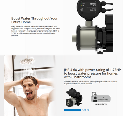 Joven Water Pump 1.75hp Automatic Domestic JHP460/JHP4-60