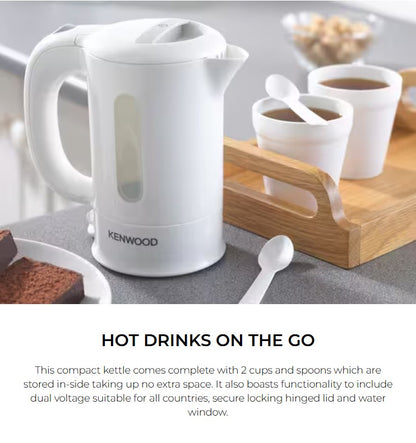 Kenwood Kettle JKP250 Electric Kettle 500ml (White) (Travel Kettle)