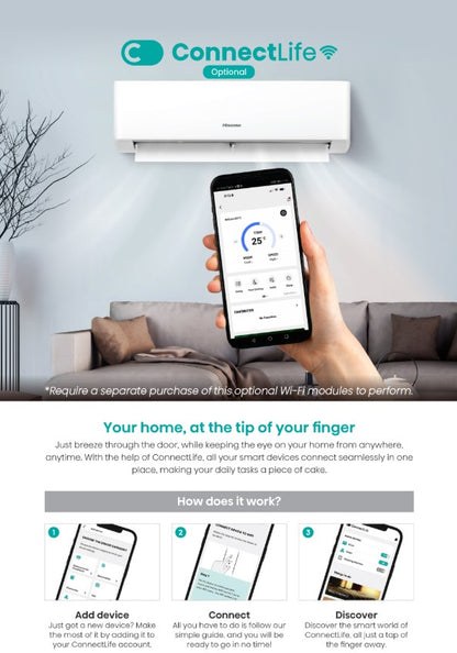 Hisense 2.5HP Air Cond AI25KAGS Inverter Air Conditioner R32 Aircond AI25KAG