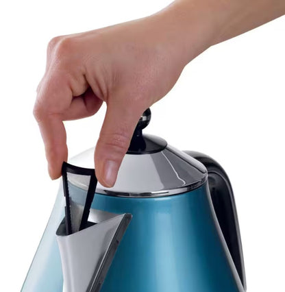Delonghi 1.7L KBO2001 Icona Classic Electric Kettles KBO2001.B (Blue) Stainless steel