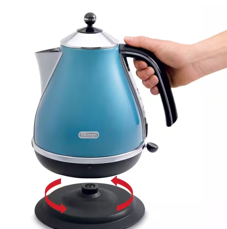 Delonghi 1.7L KBO2001 Icona Classic Electric Kettles KBO2001.B (Blue) Stainless steel