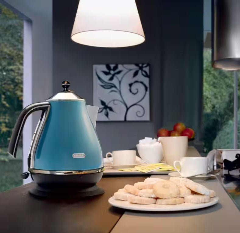 Delonghi 1.7L KBO2001 Icona Classic Electric Kettles KBO2001.B (Blue) Stainless steel