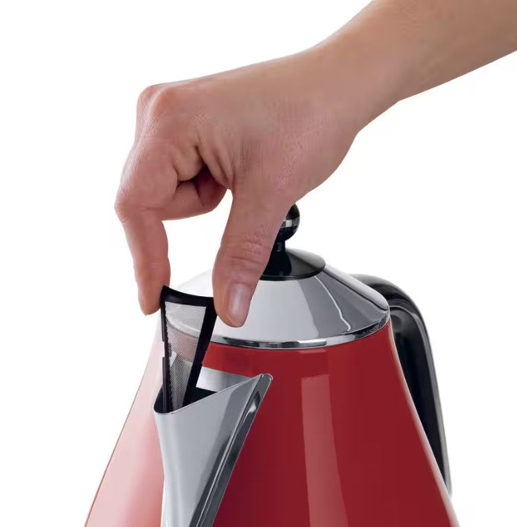 Delonghi 1.7L KBO2001 Icona Classic Electric Kettles KBO2001.R (Red) Stainless steel