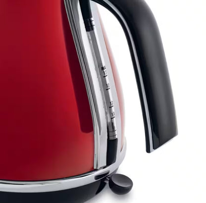 Delonghi 1.7L KBO2001 Icona Classic Electric Kettles KBO2001.R (Red) Stainless steel