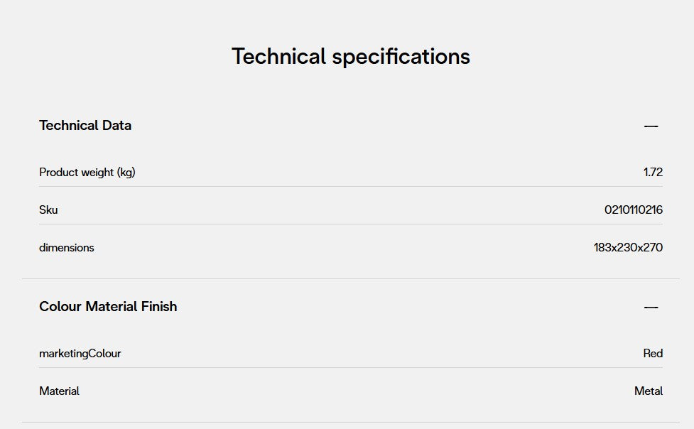 Delonghi 1.7L KBO2001 Icona Classic Electric Kettles KBO2001.R (Red) Stainless steel