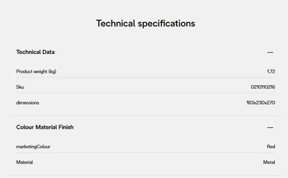 Delonghi 1.7L KBO2001 Icona Classic Electric Kettles KBO2001.R (Red) Stainless steel