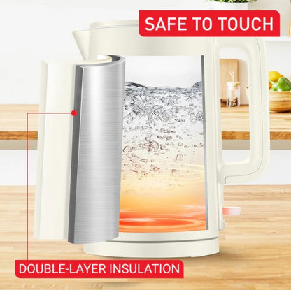 Tefal 1.5L Thermo Protect Kettle KO1408Y2 (Black) KO1408 (Double Wall Safe to Touch)