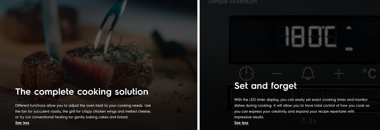 Electrolux KOHGH00XA 60cm UltimateTaste 300 Built-in Single Oven with 72L Capacity