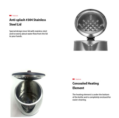 Toshiba KT-17SH1NMY 1.7L Stainless Steel Electrical Kettle KT17SH1NMY with 304 Food Grade