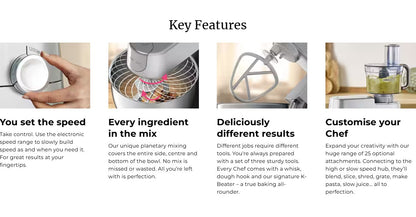 Kenwood Stand Mixer Chef XL KVL4100S Mixer 6.7L replaces MAJOR