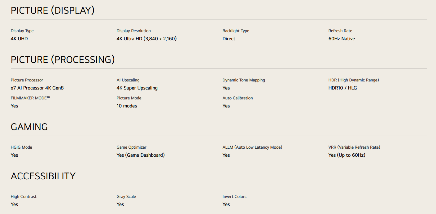 LG 55UA7350PSB 55 Inch LG 4K UHD AI TV UA73 HDR10 (2025)