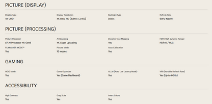 LG 55UA7350PSB 55 Inch LG 4K UHD AI TV UA73 HDR10 (2025)