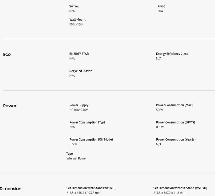 Samsung 27" M5 Smart Monitor (Black) LS27AM500NEXXS