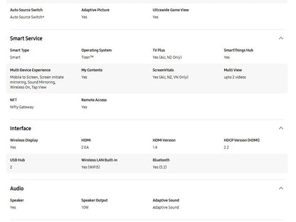 Samsung 32" Smart Monitor LS32DM500EEXXS M5 M50D FHD Black