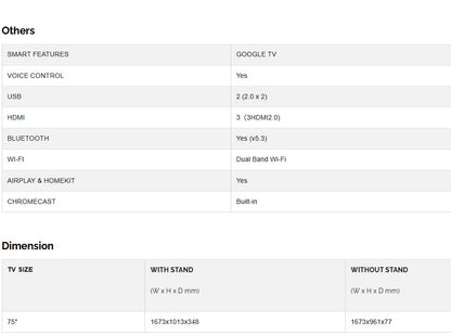 Toshiba 75" QLED Google Tv 75M550NP