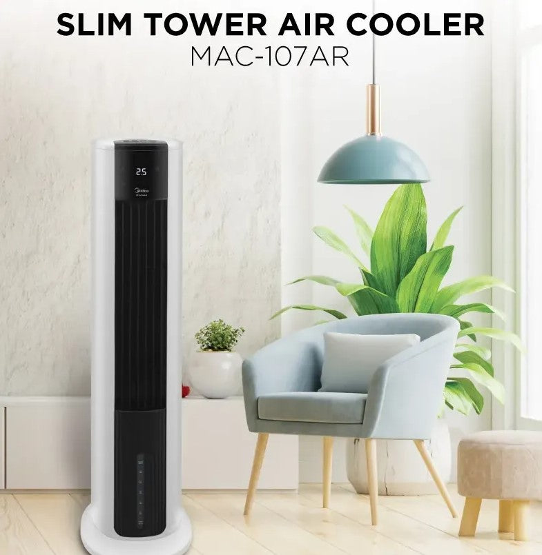 Midea 7.0L Slim Tower MAC-107AR AirCooler MAC107AR Air Cooler 65W