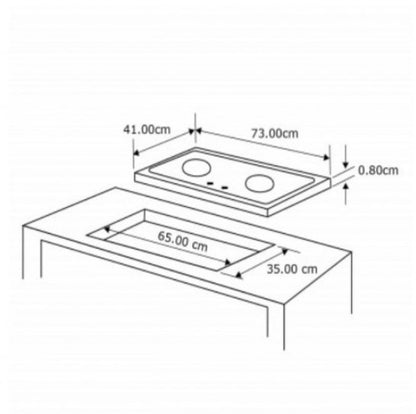 MORGAN 2 Burner BIH Glass Gas Stove MBH-GC1122 / MBHGC1122