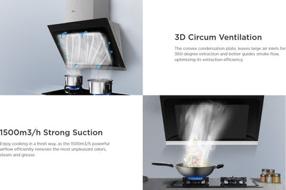 Midea Cooker Hood MCH-90J52 (Duct Out Only) MCH90J52