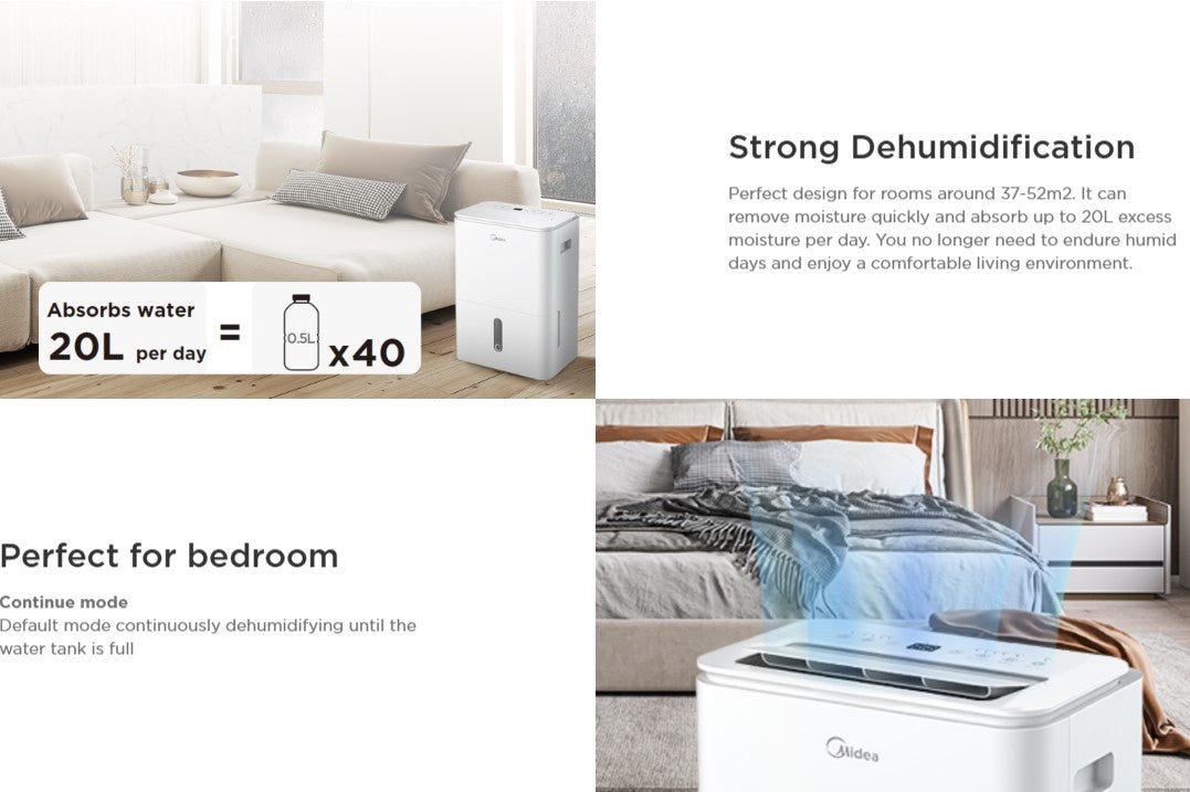 MIDEA DF Series 20L Dehumidifier MDDF-20DEN7 / MDDF20DEN7