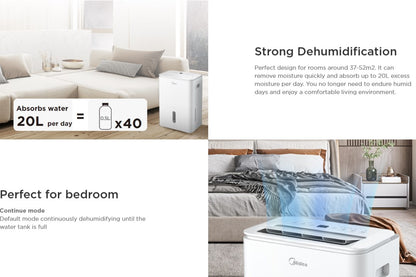 MIDEA DF Series 20L Dehumidifier MDDF-20DEN7 / MDDF20DEN7